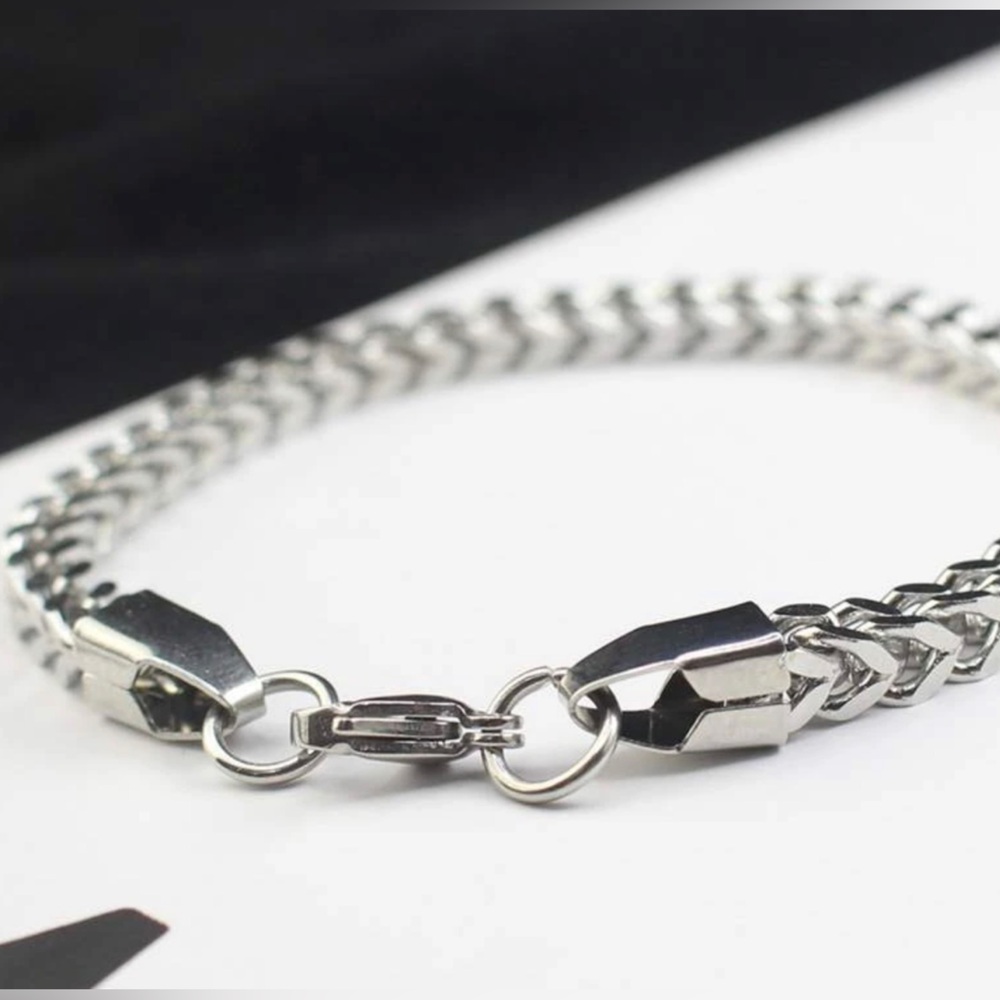 Mens silver chain bracelet